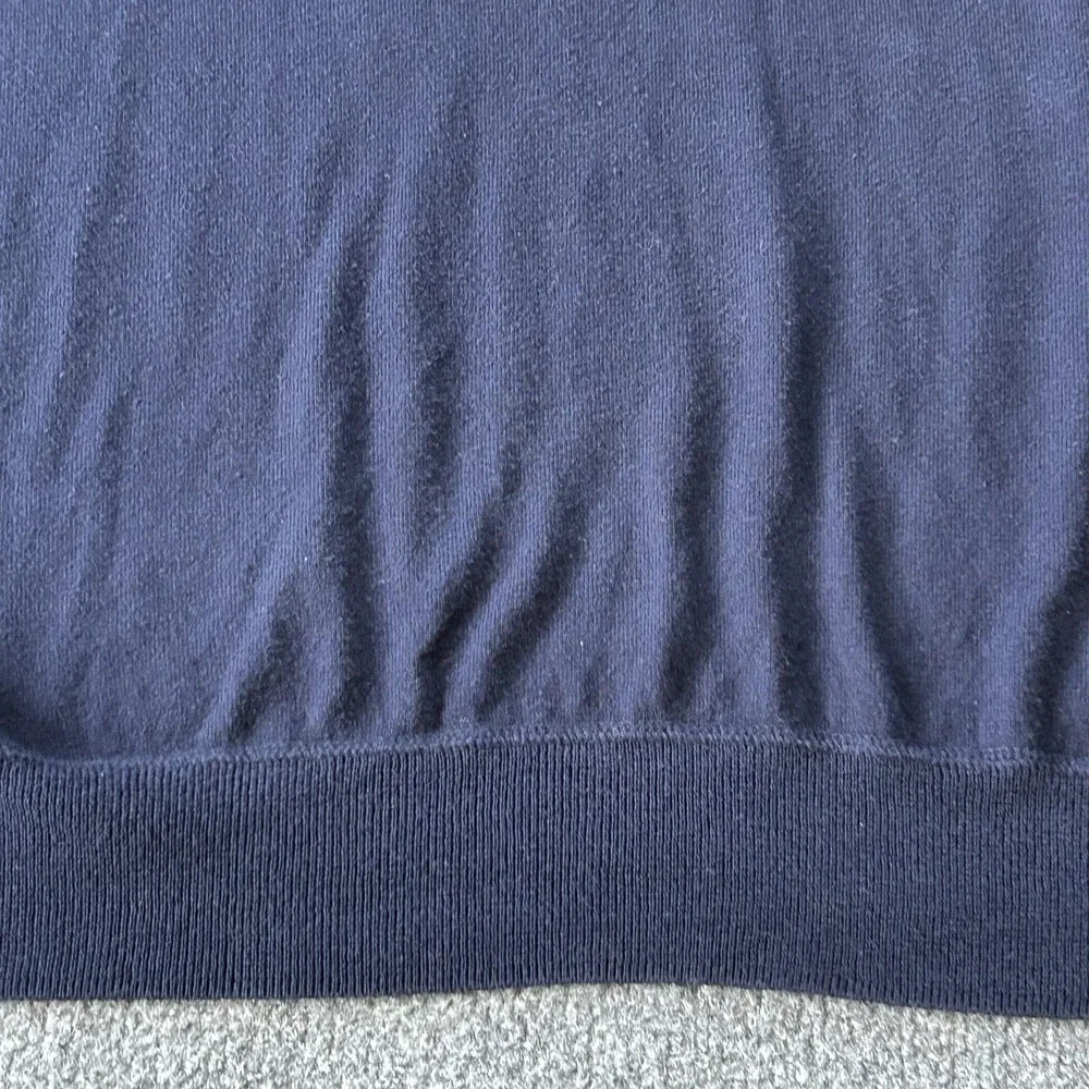 Polo Ralph Lauren Sweater Mens Big 3X Blue Cotton Quarter‎ Zip Mock Neck Knit